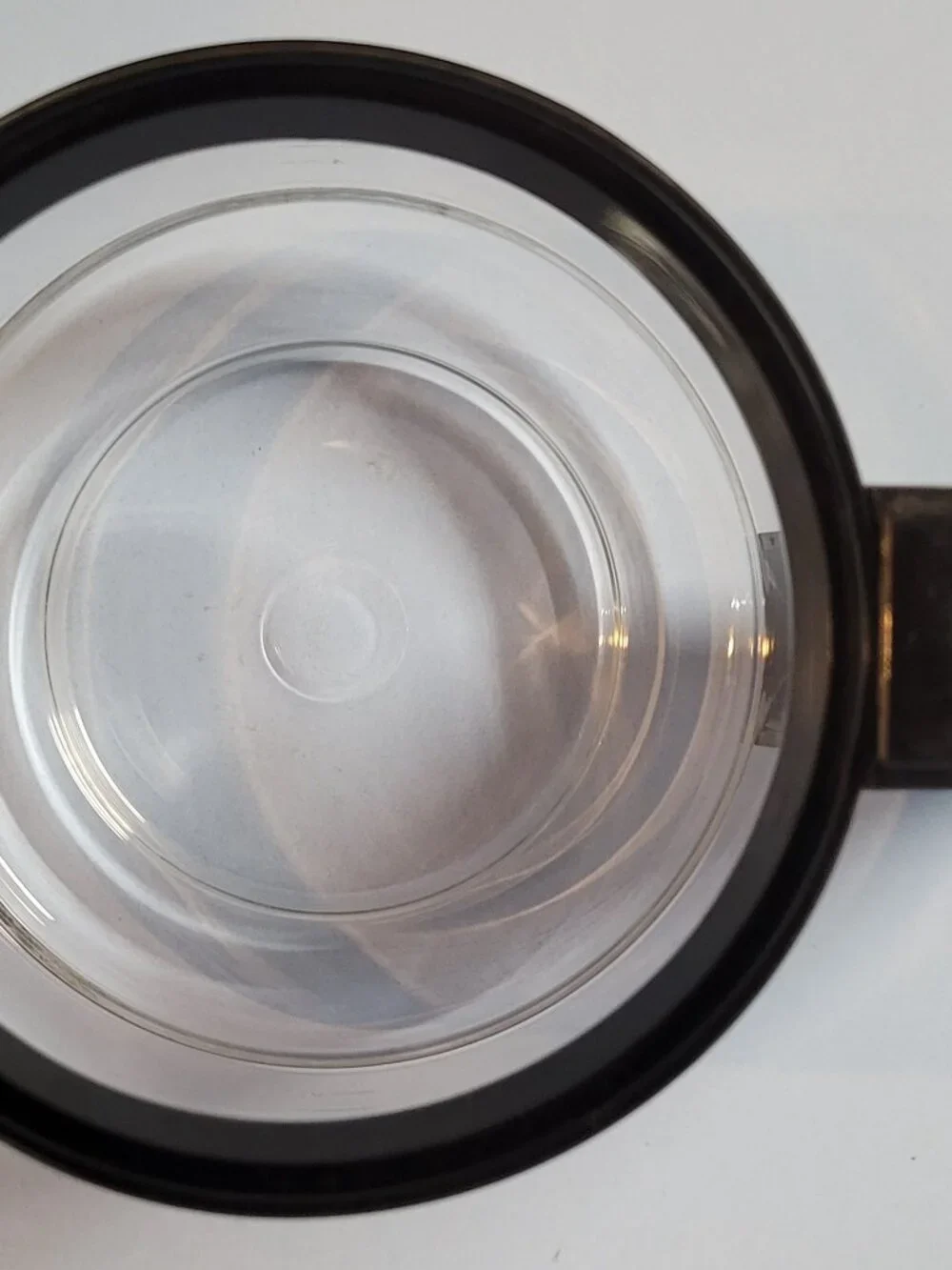 Cuisinart Clear Glass Chrome Band & Black 12 Cup Coffee Replacement Carafe Pot